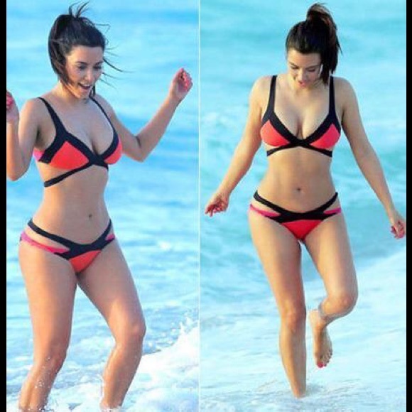 S Colorblock Cut Out Cheeky Swimsuit - Picture 3 of 4