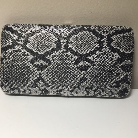 Snakeskin hard case wallet