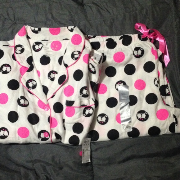 Cute flannel pajama two-piece set