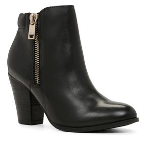 Black Leather Ankle Boots