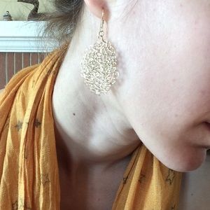Anthropologie Jewelry - Chaotic Swirly Knot Space Circle Wire Wrap Earring Anthropologie Jewelry - Chaotic Swirly Knot Space Circle Wire Wrap Earring