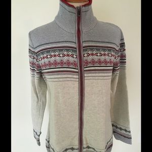 Eddie Bauer Nordic Print Sweater, like new!