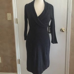 NWT Charcoal grey sweater dress size med