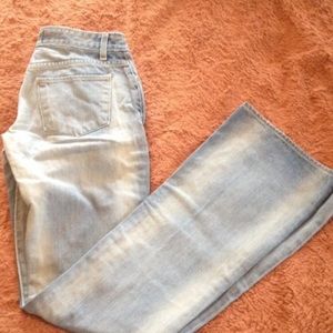 Distressed, wide leg PaperDenim&Cloth jeans.