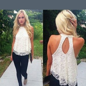 Sexy lacy tank top