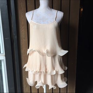 Nude Layered Flouncy Dress (or Shirt?)