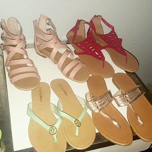 5 pairs of sandals bundle