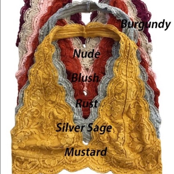 Halter Black Lace Bralette Summer Halter Bra - Picture 4 of 4