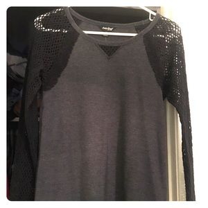 Long sleeve decorated Henley