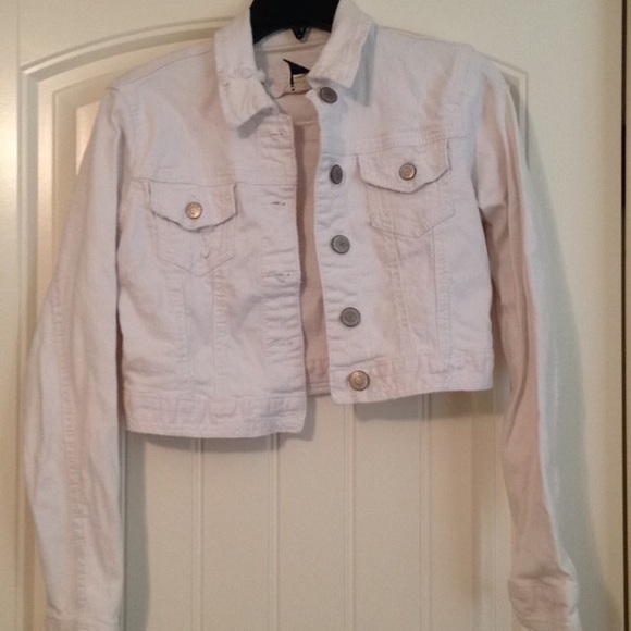 White jean jacket NWOT