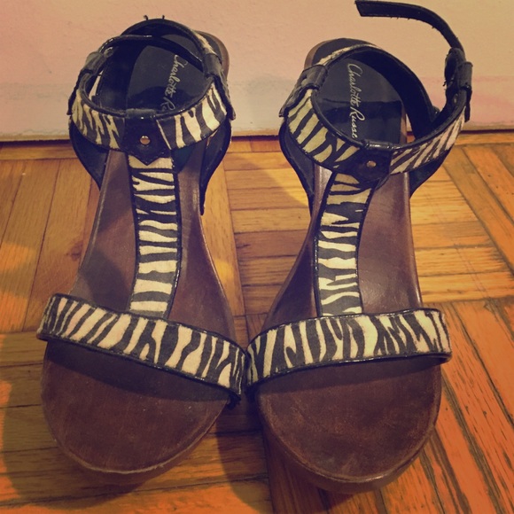 Charlotte Russe zebra print high heels