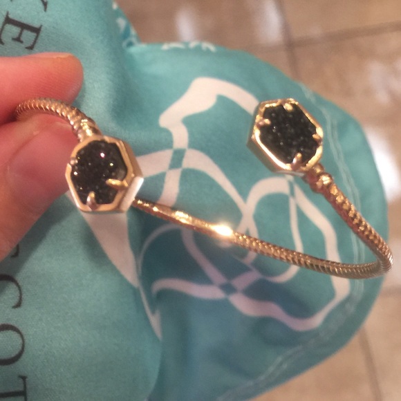 SOLD Kendra Scott Black Drusy Rose Gold Jamie