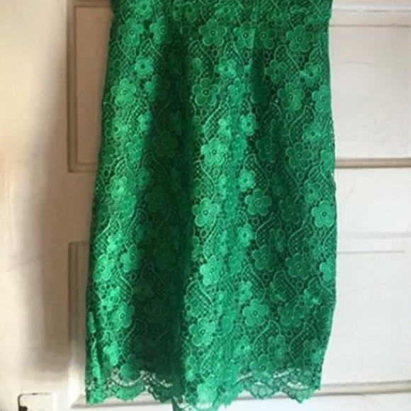 SOLD!!!! Tracy Reese green lace dress - Picture 2 of 3