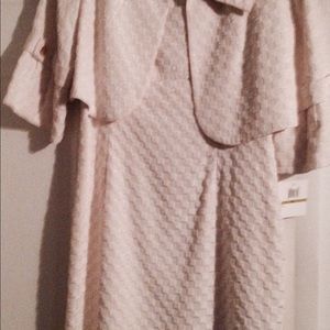 Quilted off white dress with jacket