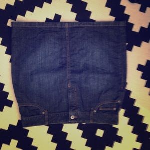 Ann Taylor denim mini skirt