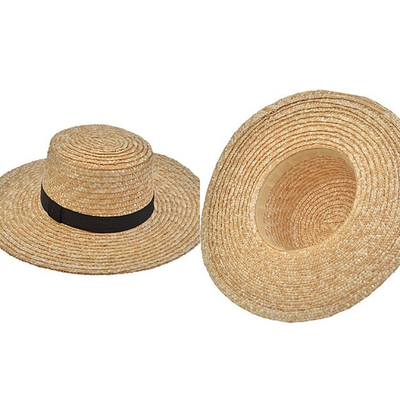 Wide Brimmed Straw Hat Beach Summer Floppy Hat OS - Picture 4 of 4