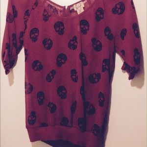 Red skull shirt