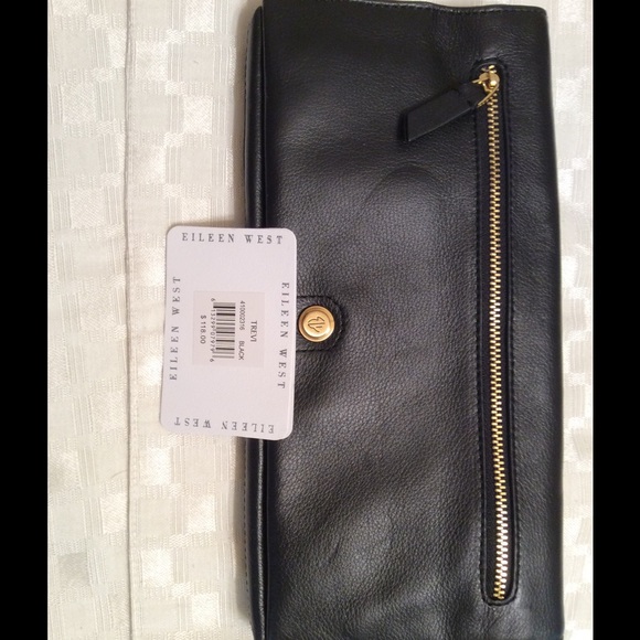 Eileen WEST black large clutch