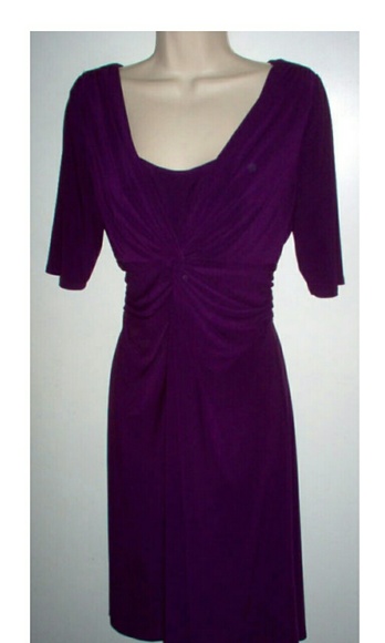 Chaps stretch dress deep plum - Picture 2 of 2