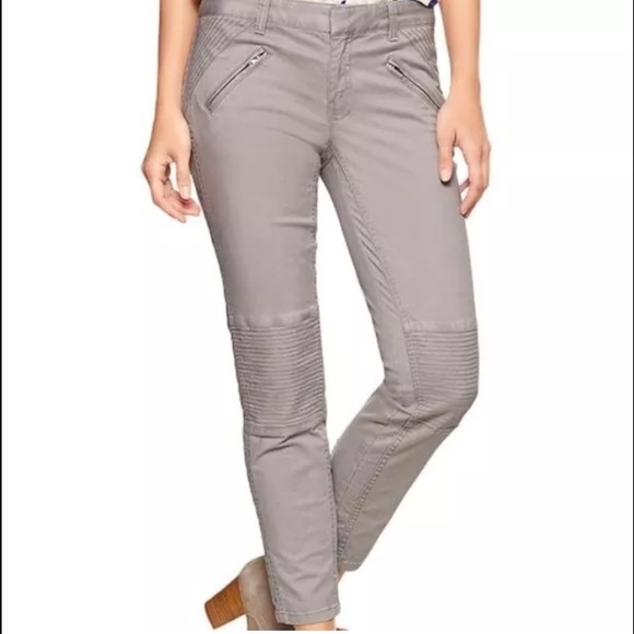 😍BLACK Skinny Gap 00 Petite Moto khakis