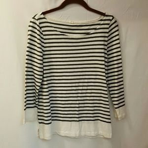 JCrew Gray Striped Top