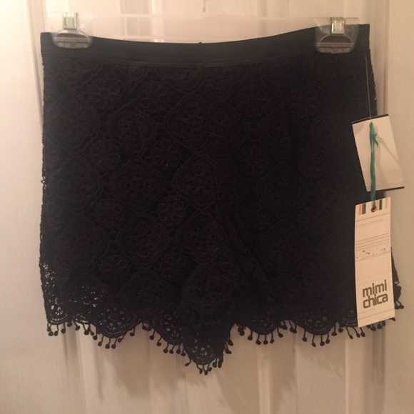 Lace Black Shorts