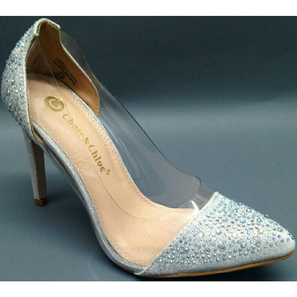 Chase & Chloe Sparkly Pointed Toe Pump - Picture 1 of 3