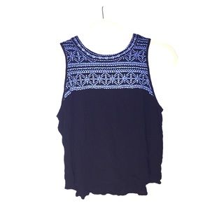 Forever 21- Black top with Blue Details
