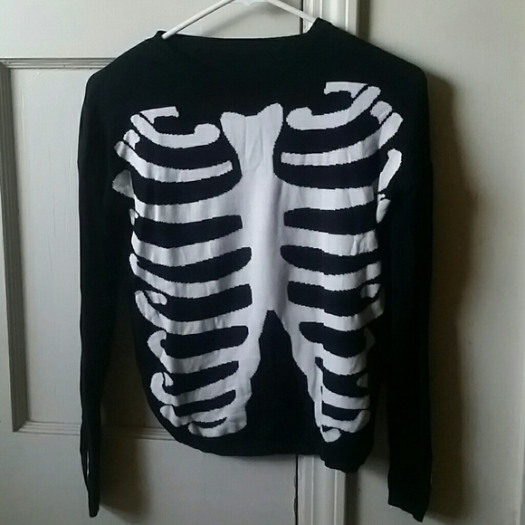 skeleton small knit sweater /|\( ? ; ; ?)/|\