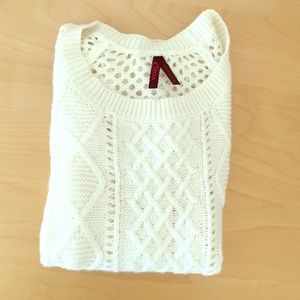 Cream cable knit sweater