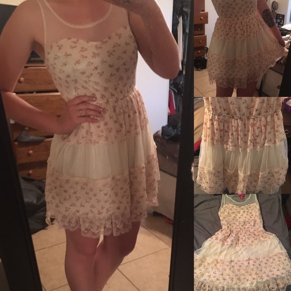 Layered bo ho chic sweetheart cut dress