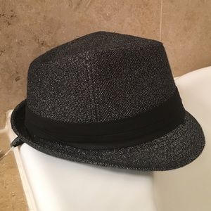 Brand new black and silver fedora