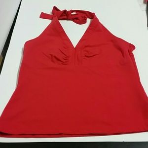 Red halter top