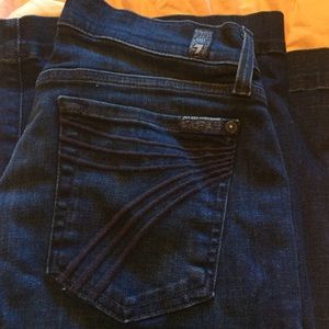 7s jeans. Dark blue wide flare/bell bottom