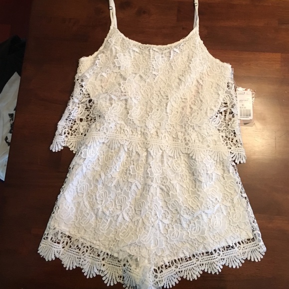 Forever 21 white lace romper