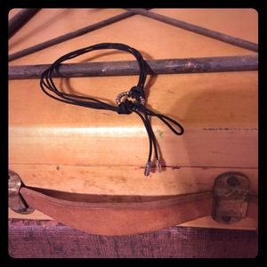 Pandora Black Fabric Bracelet w/Toggle