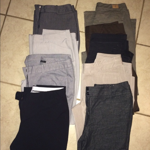 9 pair size 10 dress pants. Almost new some new