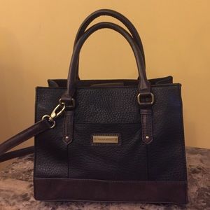 Purse navy blue and brown