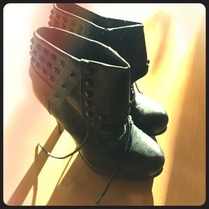 Bronx leather heel booties.