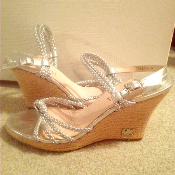 Michael Kors Silver Wedges