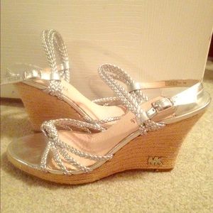 Michael Kors Silver Wedges