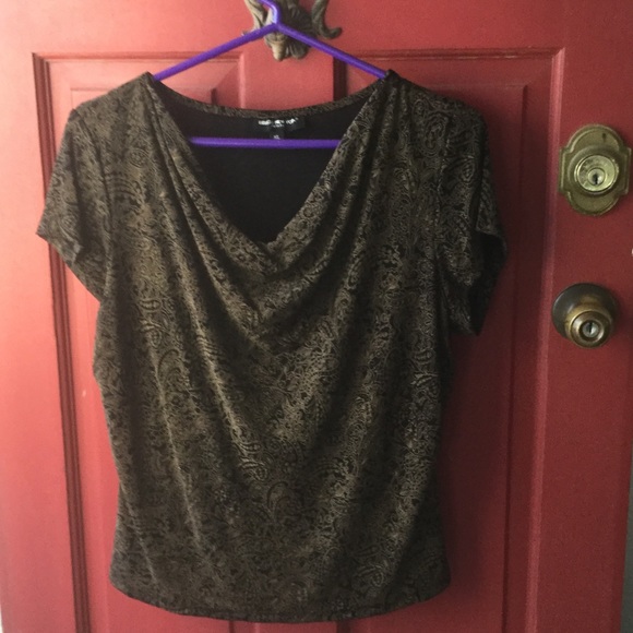 Draped dressy blouse