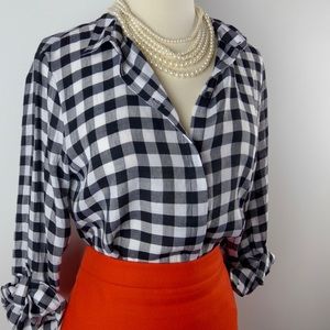 Zara Gingham Buttondown Shirt
