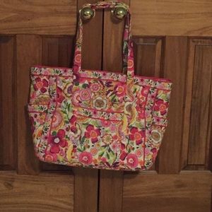 Vera Bradley Get Carried Away tote in Clementine