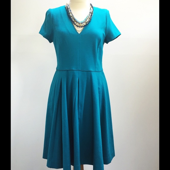 Banana Republic Teal Fit & Flare Dress