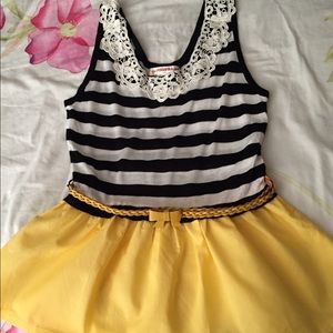 Black and white striped tank top