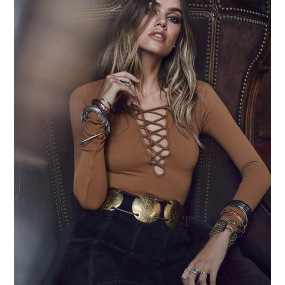 Free People Intimately Lace Up Top