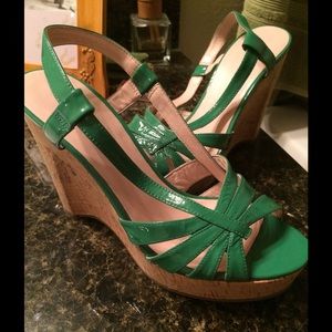 Marc Jacobs green wedges NWOT. Price reduced!