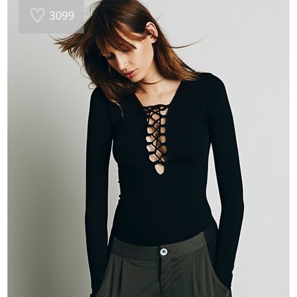 Free People Intimately Lace Up Top