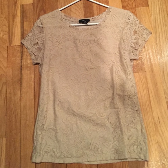 Tan alfani lace top